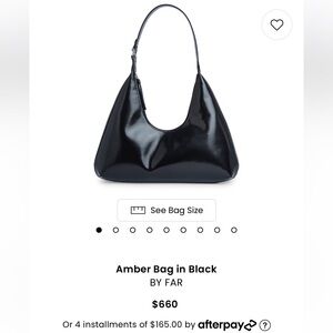 BY FAR Black Amber Bag